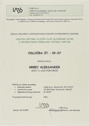 Odločba ZOP Slovenska Istra 2007/08