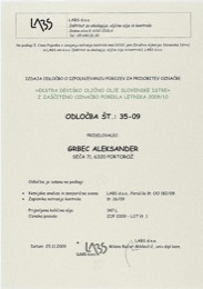 Odločba ZOP Slovenska Istra 2009/10